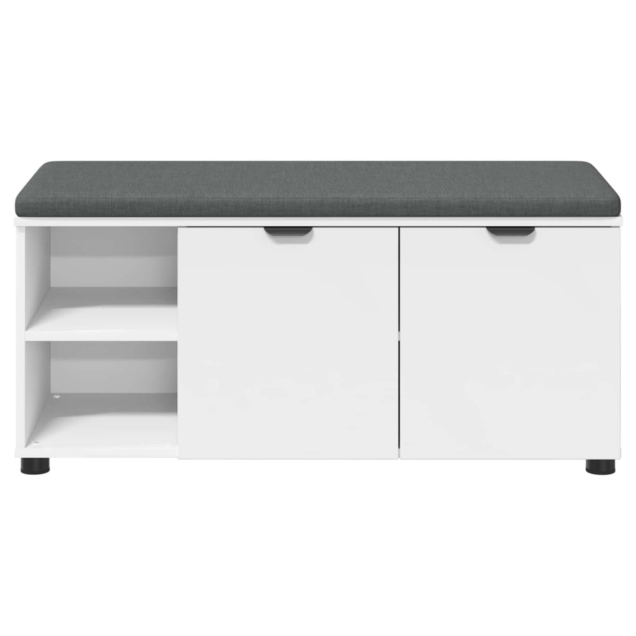 Halbank met kussen Effen Wit 100 x 38 x 46 cm