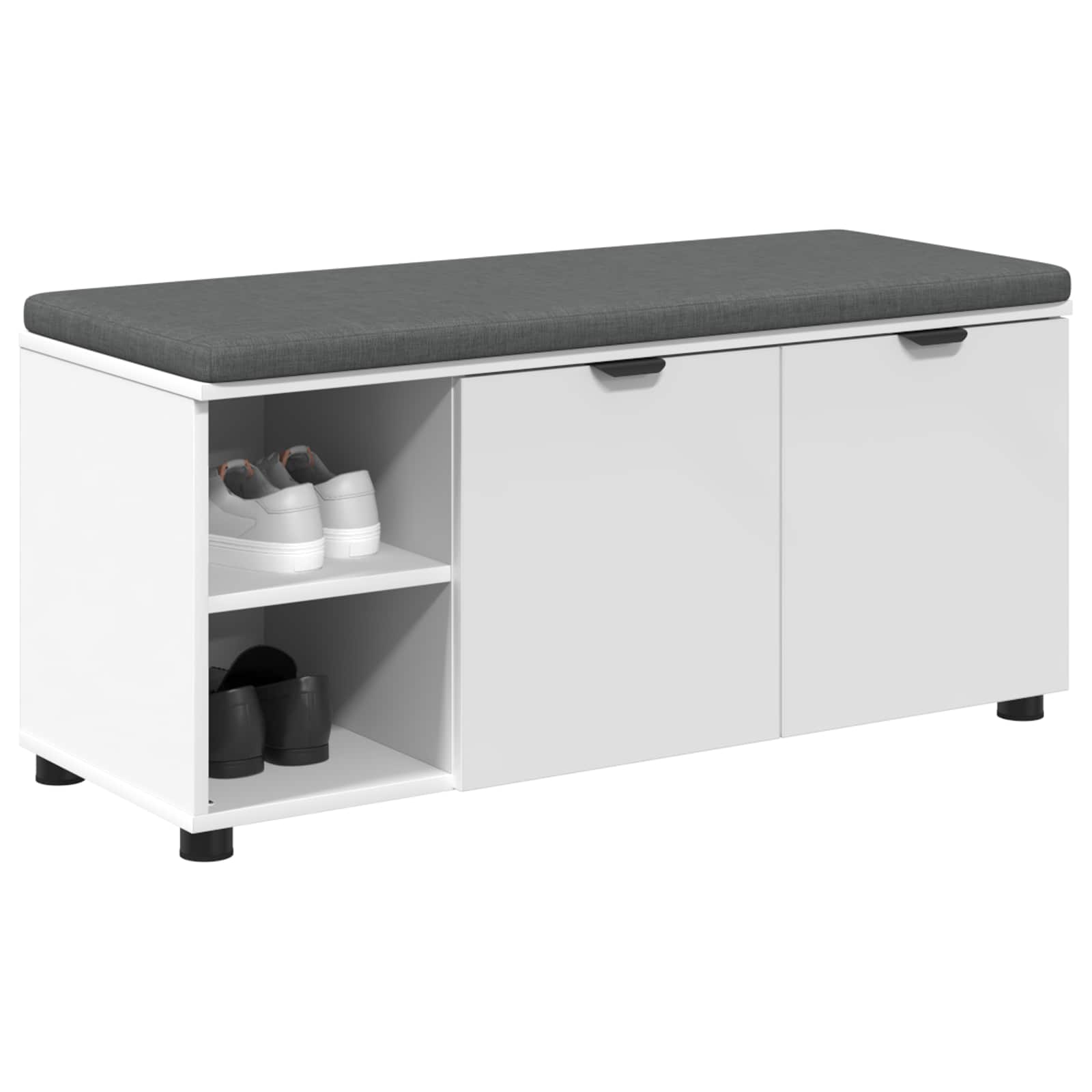 Halbank met kussen Effen Wit 100 x 38 x 46 cm