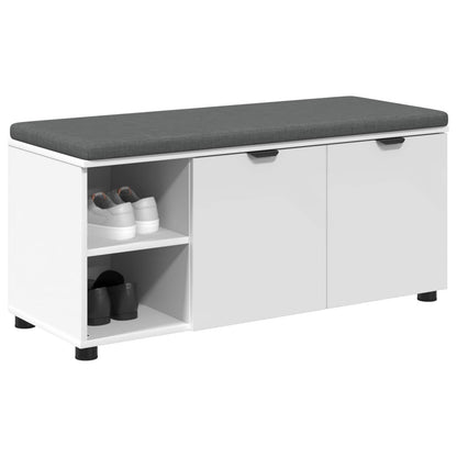 Halbank met kussen Effen Wit 100 x 38 x 46 cm