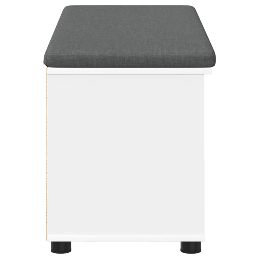 Halbank met kussen Effen Wit 100 x 38 x 46 cm