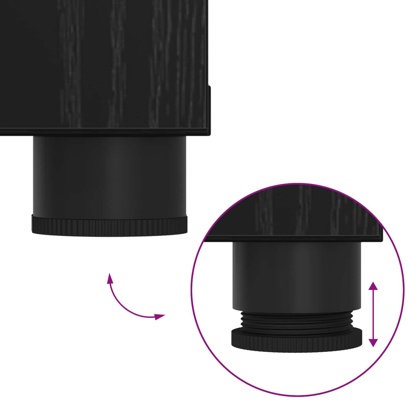 Halbank met kussen Effen Zwart Eiken 100 x 38 x 46 cm