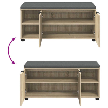 Halbank met kussen Effen Sonoma Eiken 100 x 38 x 46 cm