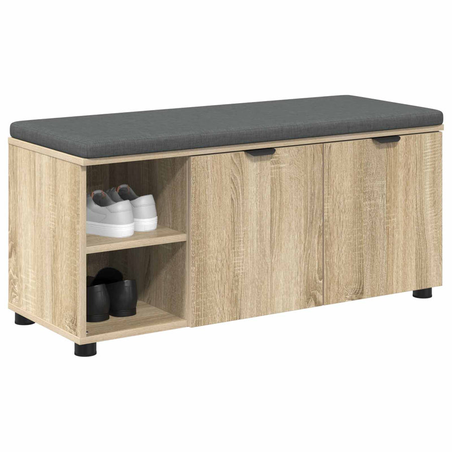 Halbank met kussen met plank Sonoma Eiken 100 x 38 x 46 cm