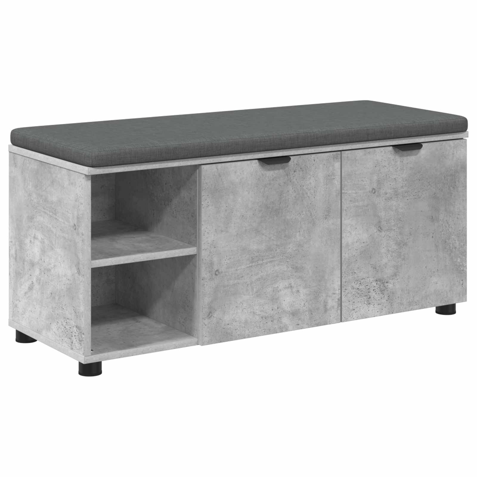 Halbank met kussen Effen Beton Grijs 100 x 38 x 46 cm