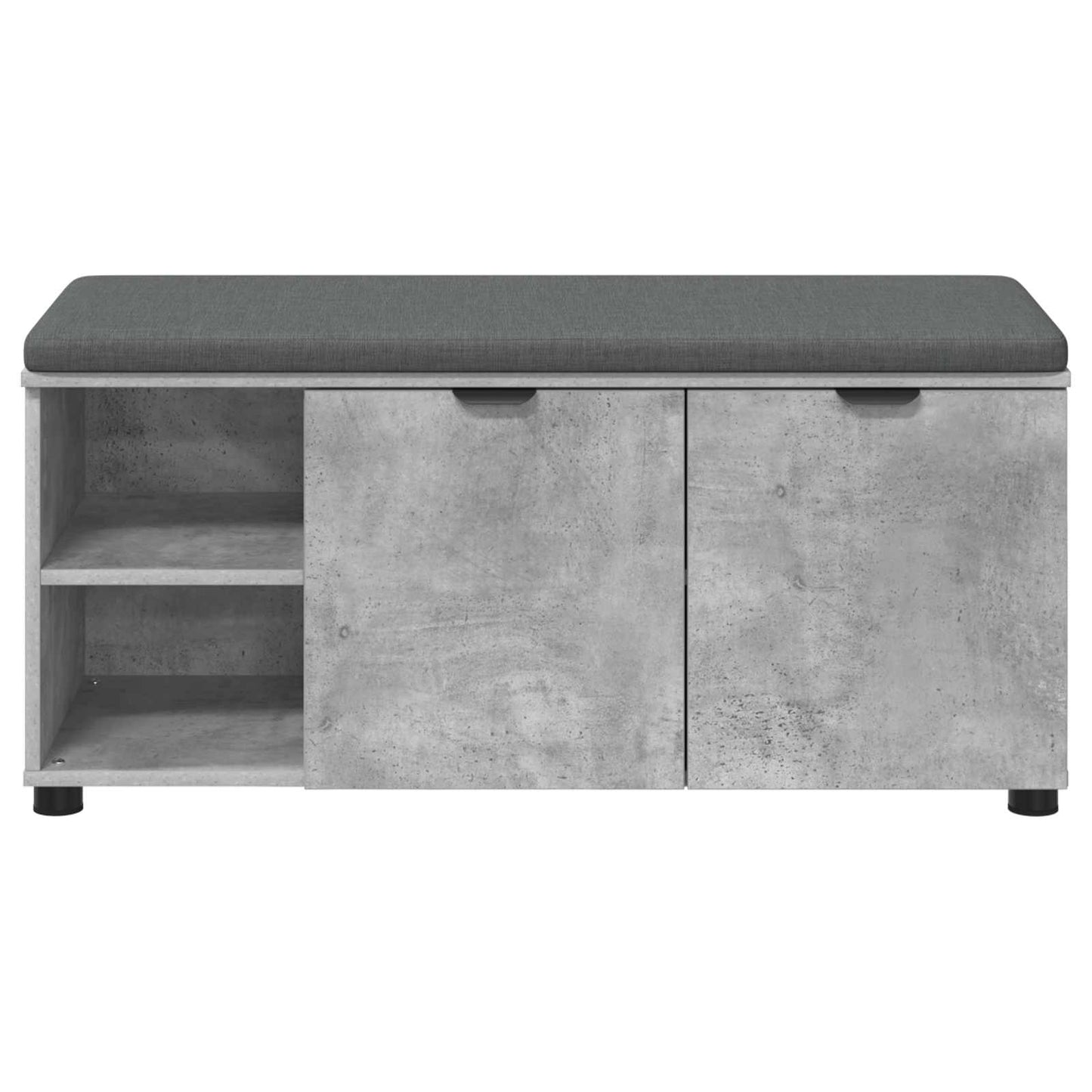 Halbank met kussen Effen Beton Grijs 100 x 38 x 46 cm