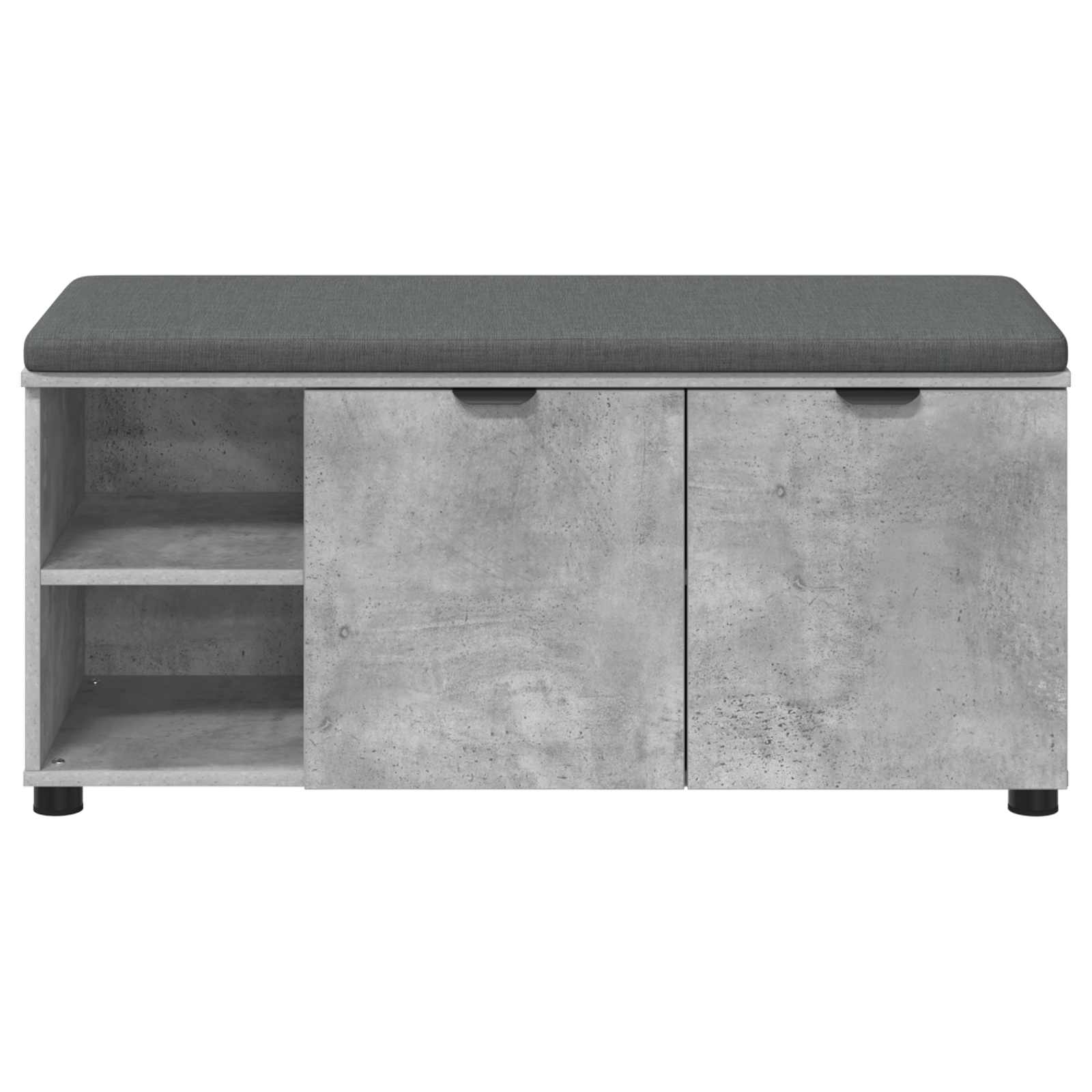 Halbank met kussen Effen Beton Grijs 100 x 38 x 46 cm