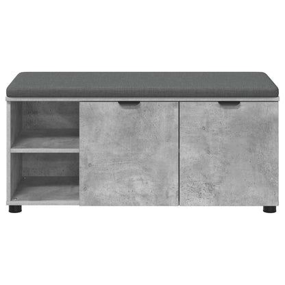 Halbank met kussen Effen Beton Grijs 100 x 38 x 46 cm