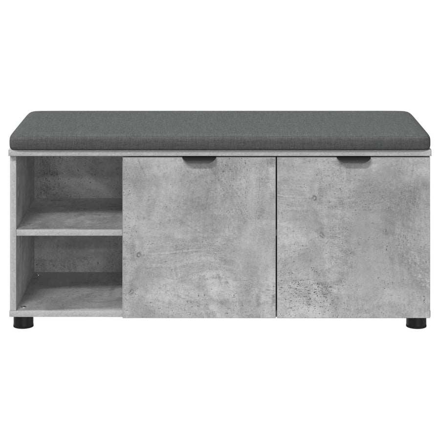 Halbank met kussen Effen Beton Grijs 100 x 38 x 46 cm