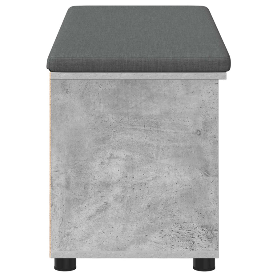 Halbank met kussen Effen Beton Grijs 100 x 38 x 46 cm