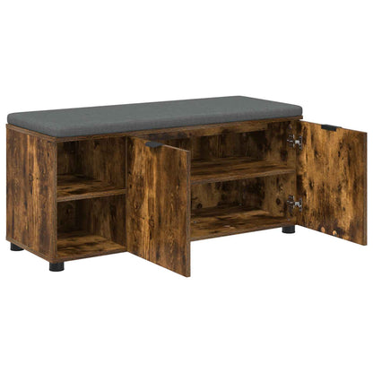 Halbank met kussen Effen Gerookt eiken 100 x 38 x 46 cm