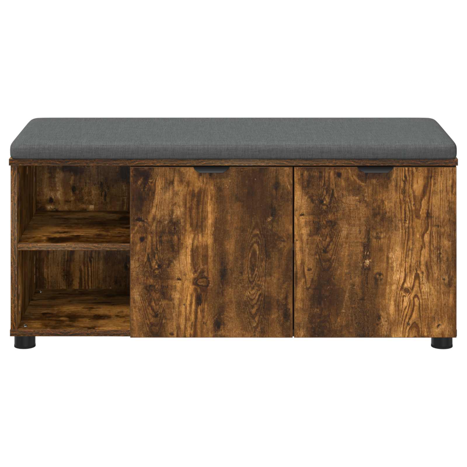 Halbank met kussen Effen Gerookt eiken 100 x 38 x 46 cm