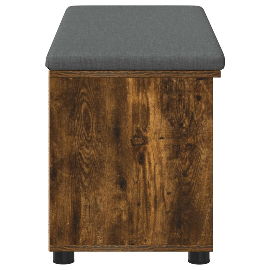 Halbank met kussen Effen Gerookt eiken 100 x 38 x 46 cm