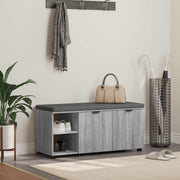 Halbank 100x38x46 cm Grijs Sonoma met opbergplank