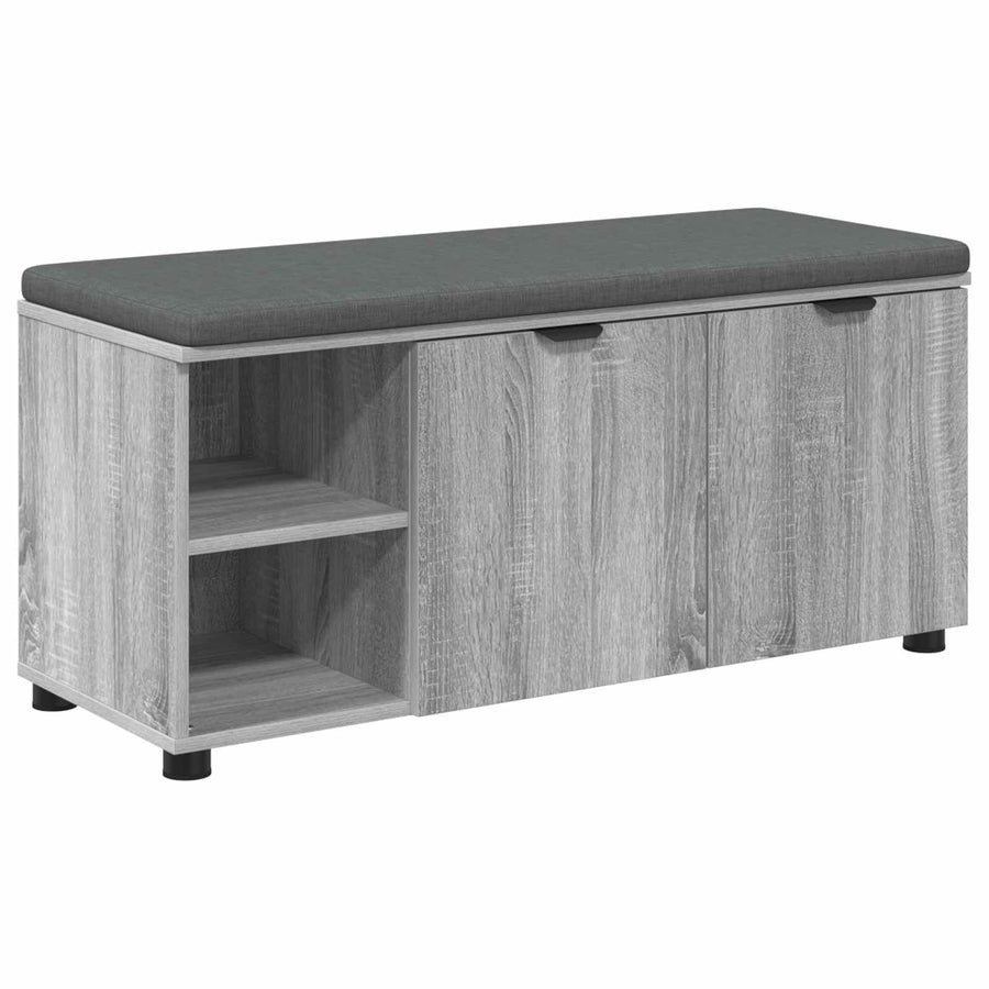 Halbank met kussen Effen Grijs Sonoma 100 x 38 x 46 cm
