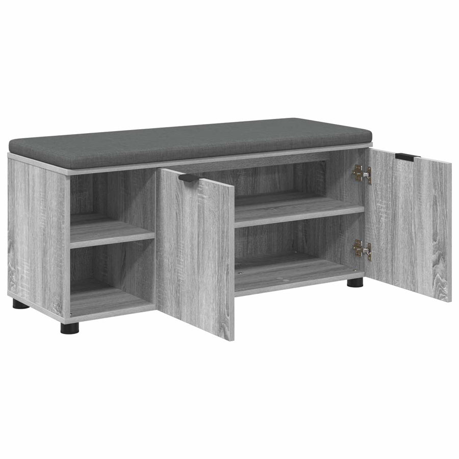 Halbank met kussen Effen Grijs Sonoma 100 x 38 x 46 cm