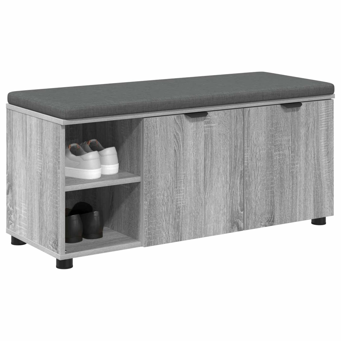 Halbank met kussen Effen Grijs Sonoma 100 x 38 x 46 cm