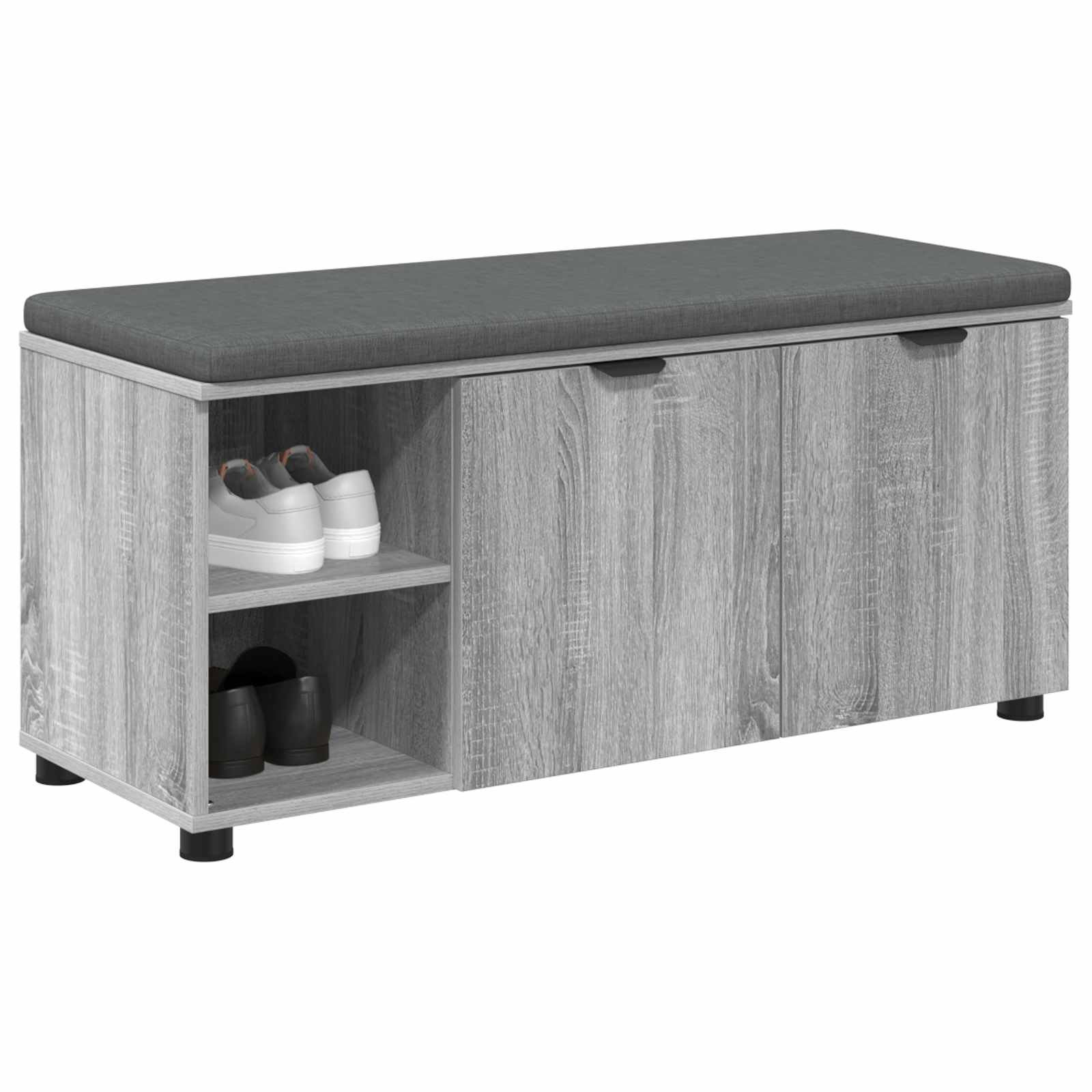 Halbank met kussen Effen Grijs Sonoma 100 x 38 x 46 cm