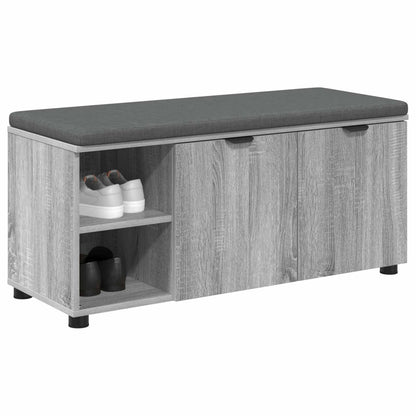Halbank met kussen Effen Grijs Sonoma 100 x 38 x 46 cm