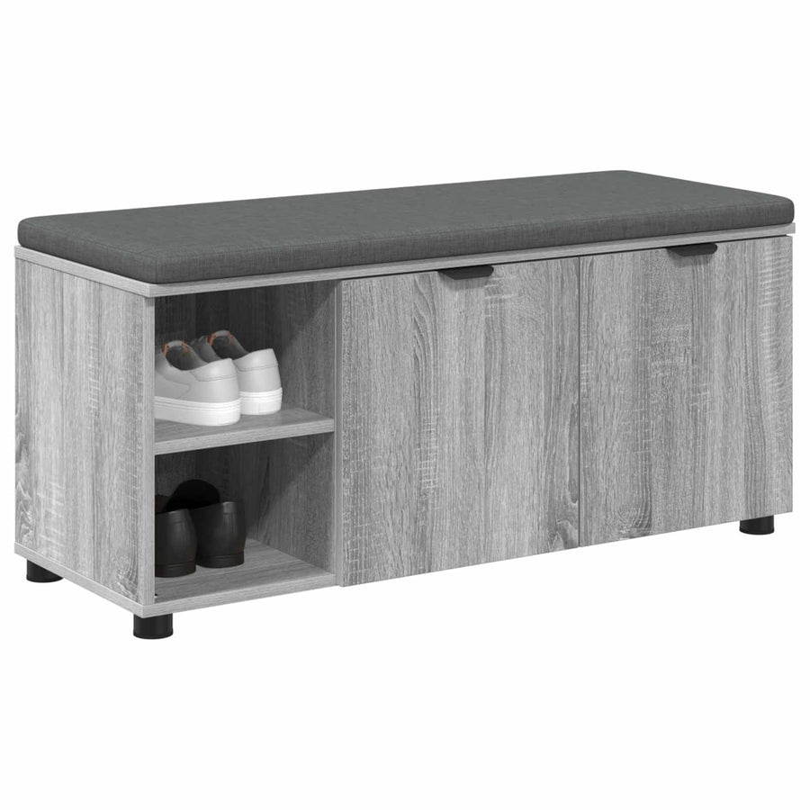 Halbank met kussen Effen Grijs Sonoma 100 x 38 x 46 cm