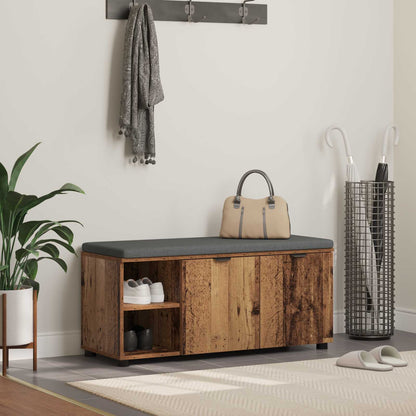Halbank met kussen Effen Oudhout 100 x 38 x 46 cm