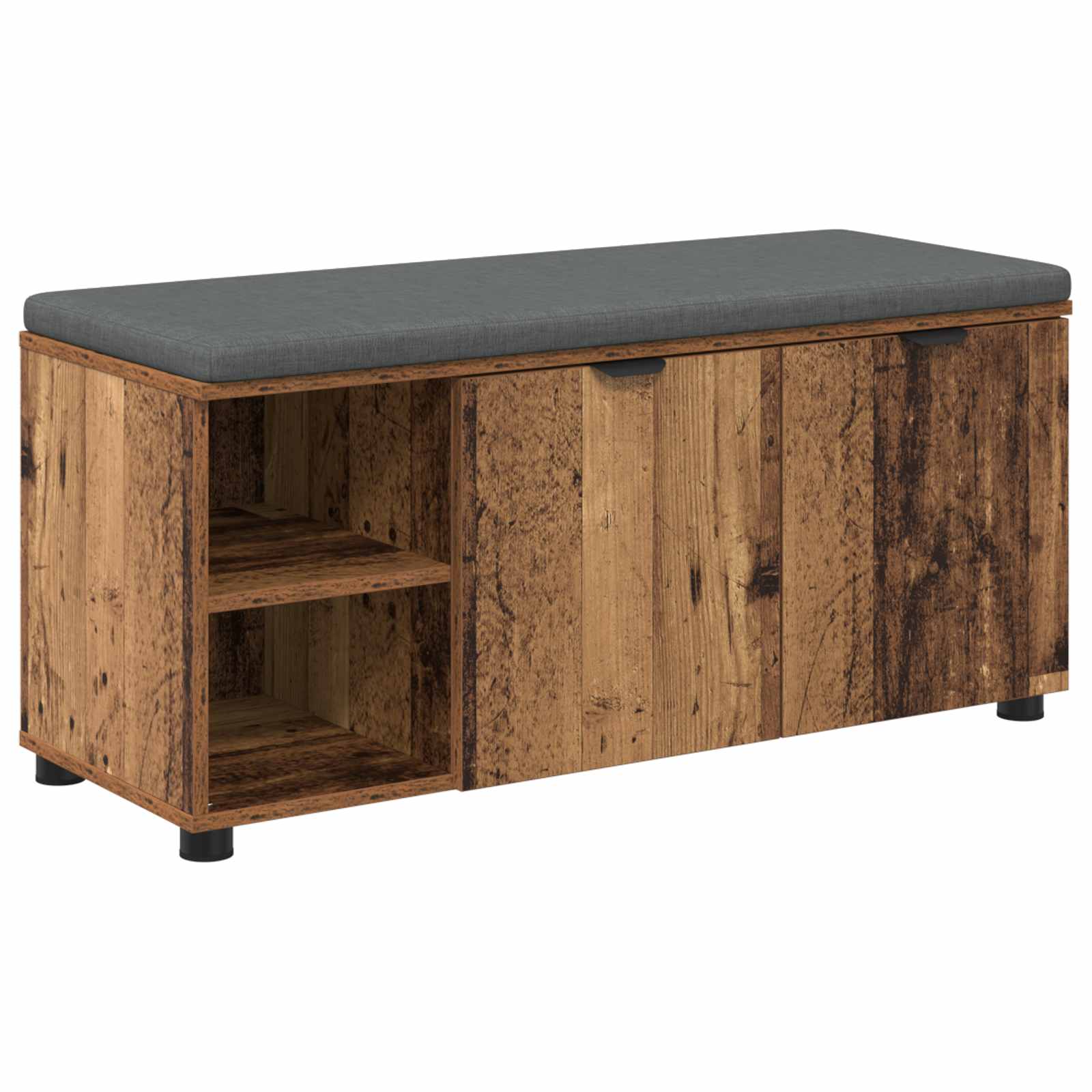 Halbank met kussen Effen Oudhout 100 x 38 x 46 cm