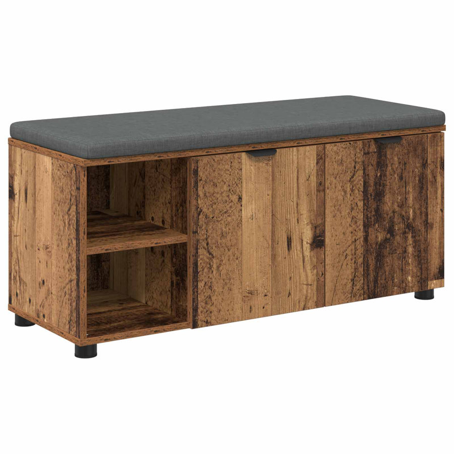 Halbank met kussen Effen Oudhout 100 x 38 x 46 cm