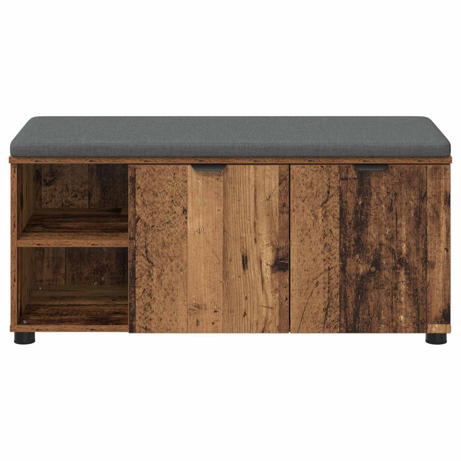 Halbank met kussen Effen Oudhout 100 x 38 x 46 cm