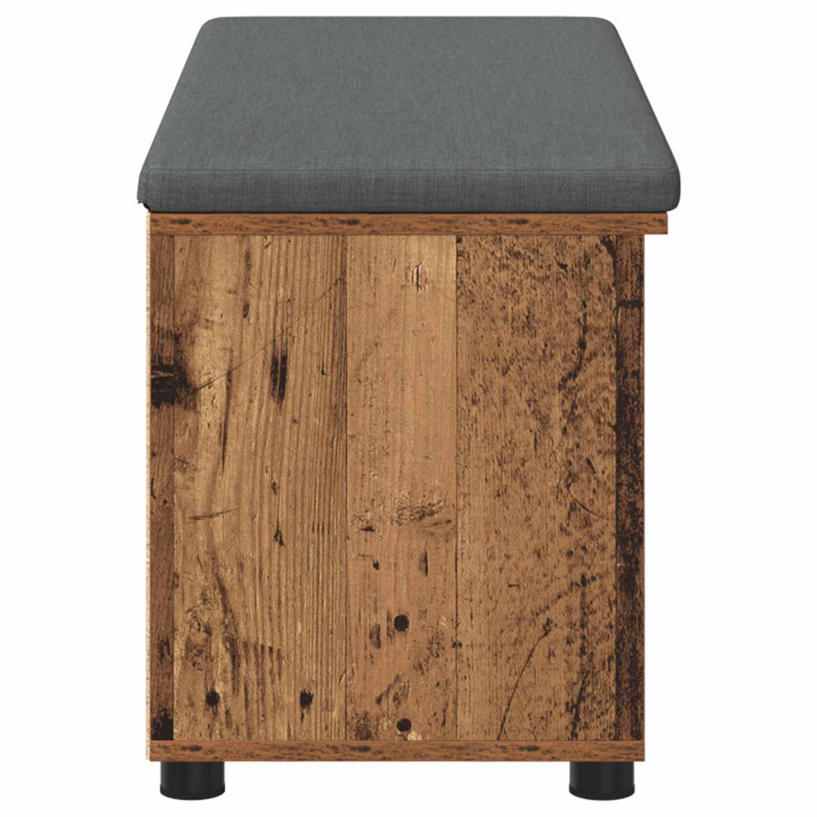 Halbank met kussen Effen Oudhout 100 x 38 x 46 cm