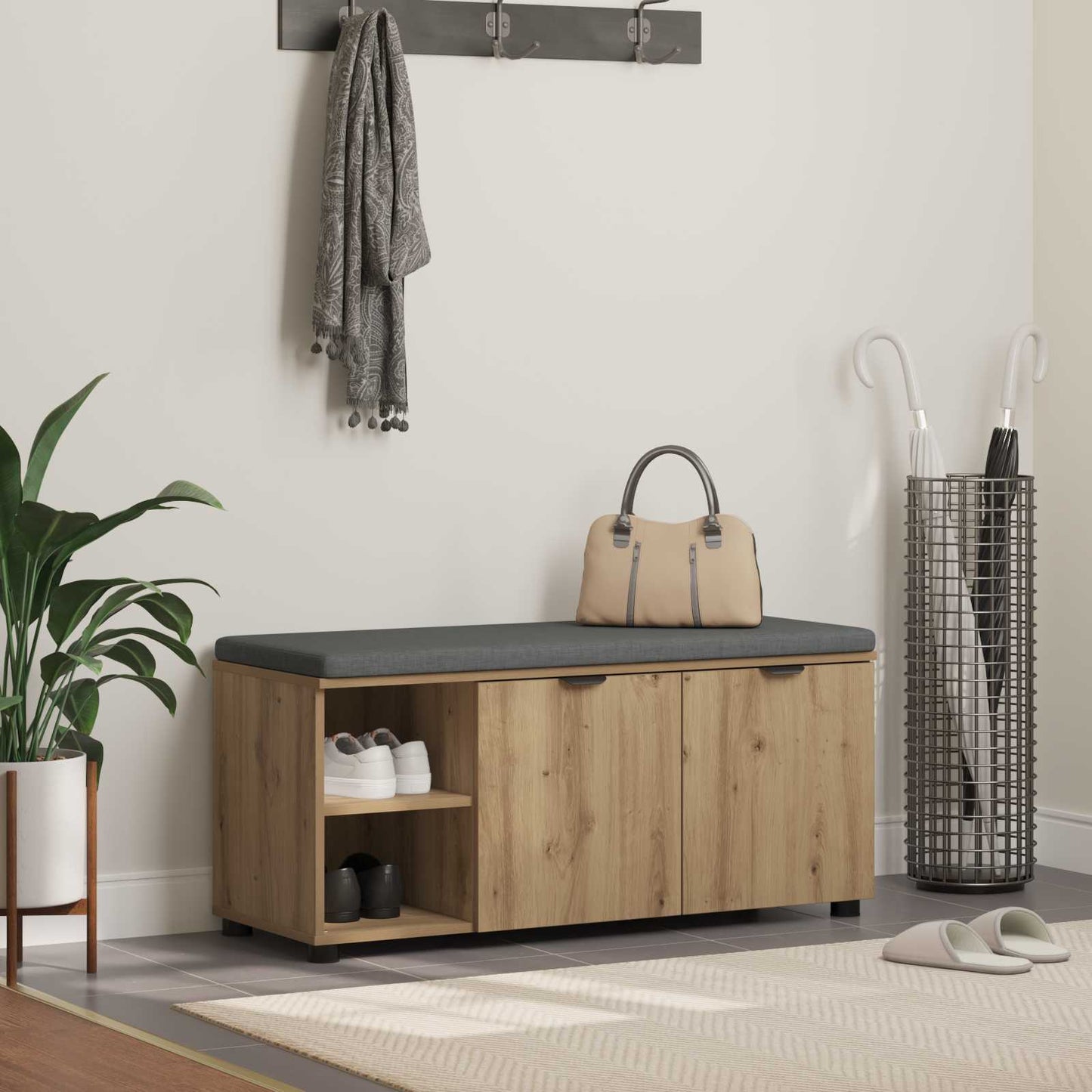 Halbank Artisan Eik 100 x 38 x 46 cm