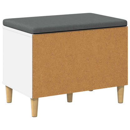 Halbank met kussen met opslag met de deur Wit 60 x 38 x 46 cm
