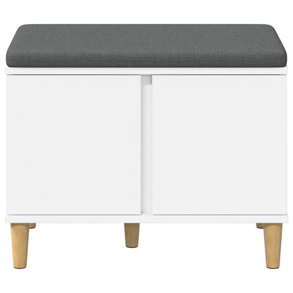 Halbank met kussen met opslag met de deur Wit 60 x 38 x 46 cm