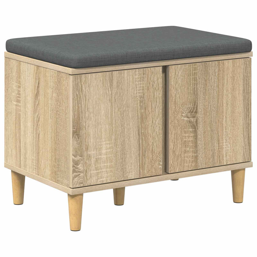 Halbank met kussen met opslag Sonoma Eiken 60 x 38 x 46 cm