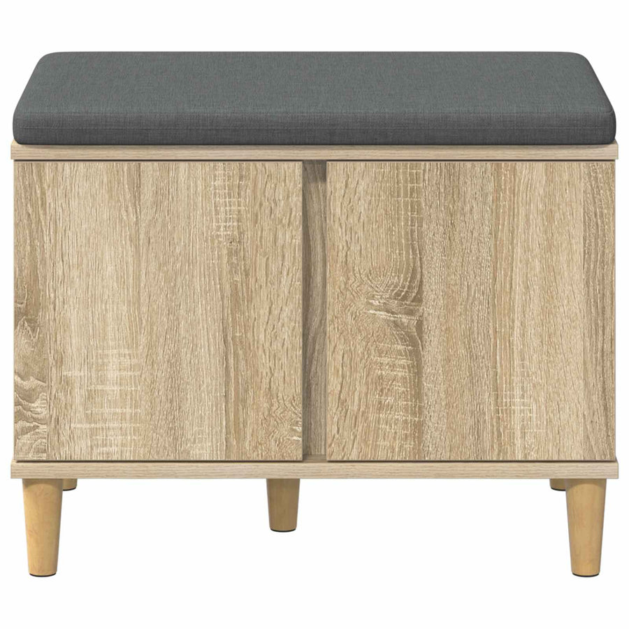Halbank met kussen met opslag Sonoma Eiken 60 x 38 x 46 cm