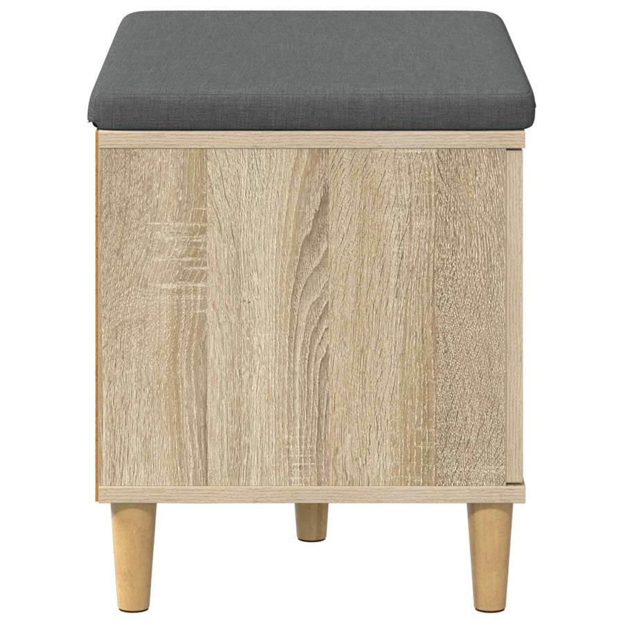 Halbank met kussen met opslag Sonoma Eiken 60 x 38 x 46 cm