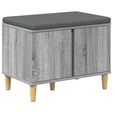 Halbank met kussen met opslag Grijs Sonoma 60 x 38 x 46 cm