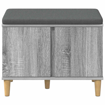 Halbank met kussen met opslag Grijs Sonoma 60 x 38 x 46 cm