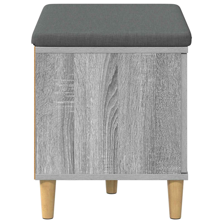 Halbank met kussen met opslag Grijs Sonoma 60 x 38 x 46 cm