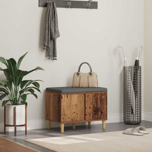 Halbank met kussen met opslag Oudhout 60 x 38 x 46 cm
