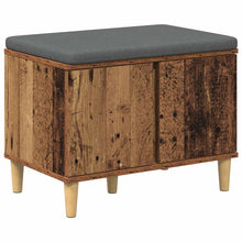 Halbank met kussen met opslag Oudhout 60 x 38 x 46 cm