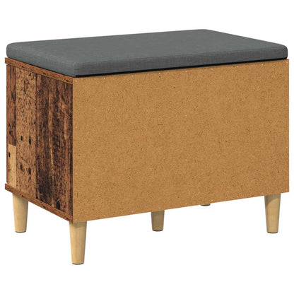Halbank met kussen met opslag Oudhout 60 x 38 x 46 cm