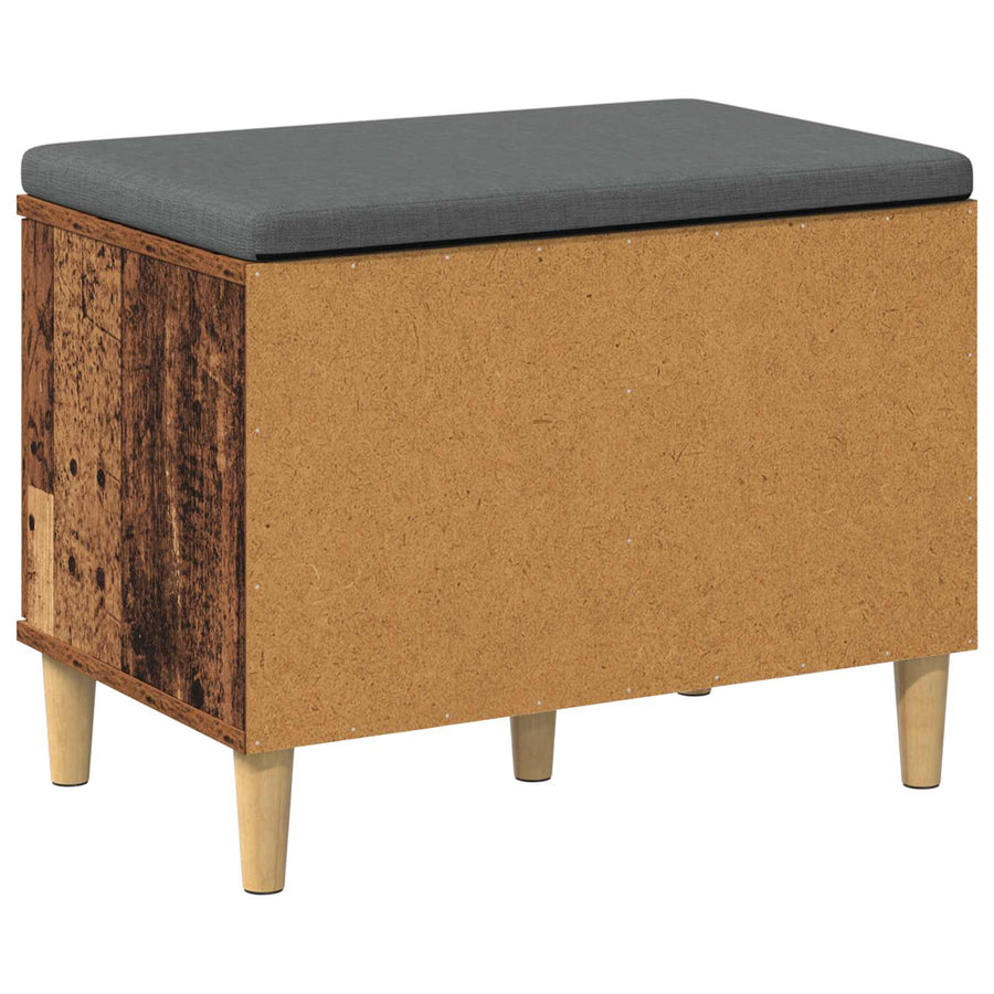 Halbank met kussen met opslag Oudhout 60 x 38 x 46 cm