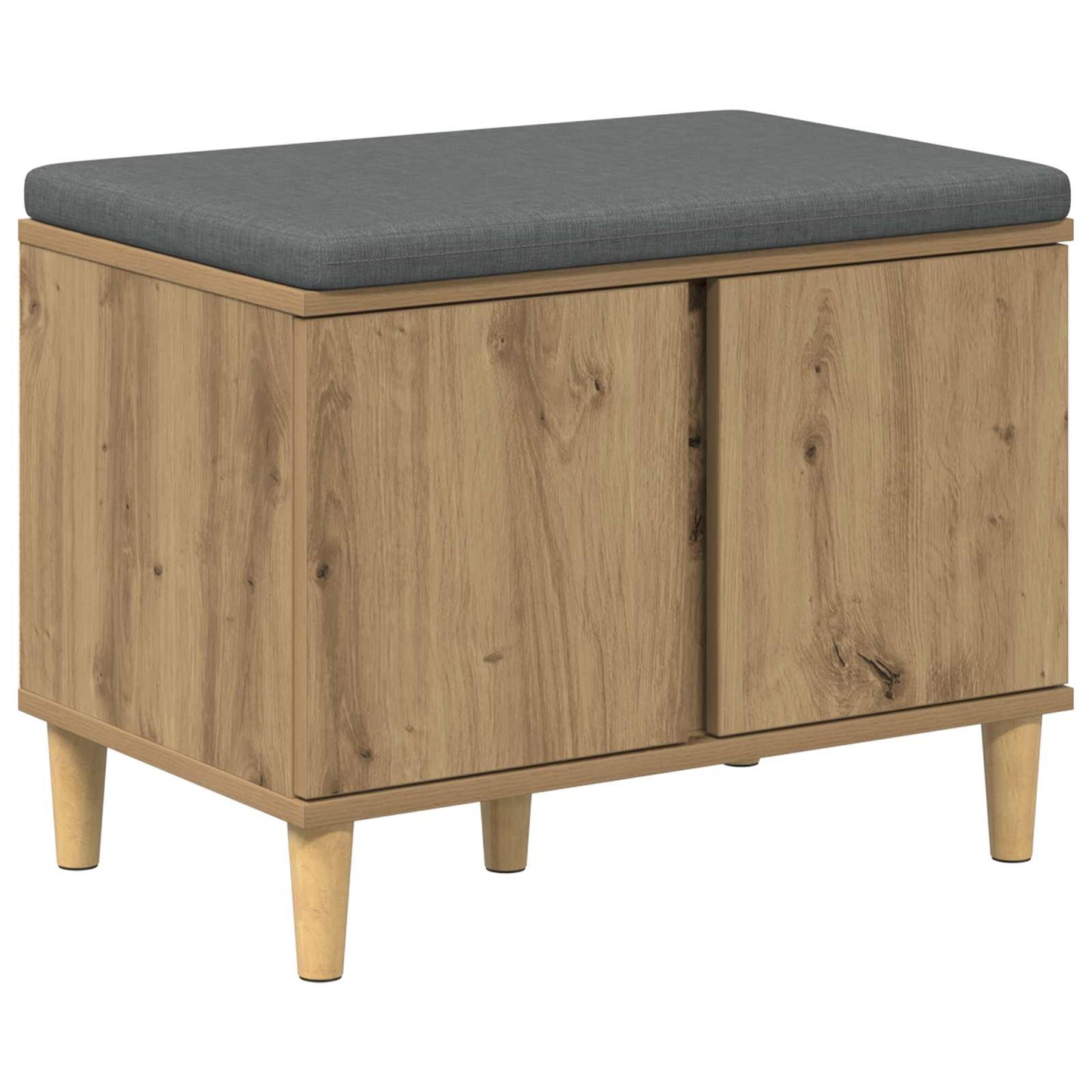 Halbank met kussen met opslag Artisan Eik 60 x 38 x 46 cm