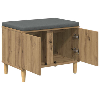 Halbank met kussen met opslag Artisan Eik 60 x 38 x 46 cm