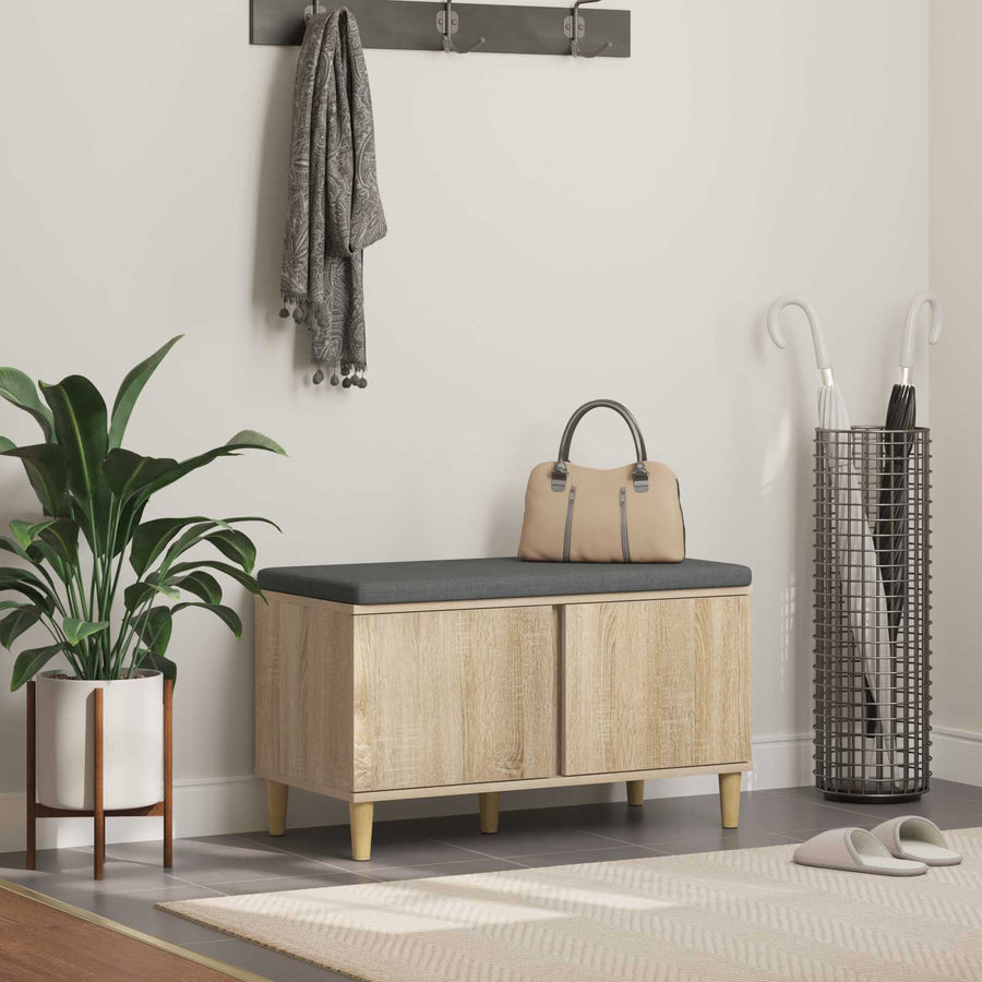 Halbank met kussen met opslag Sonoma Eiken 60 x 38 x 46 cm