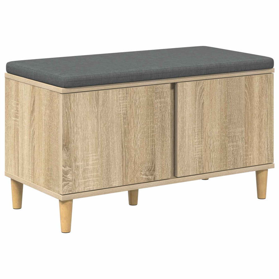 Halbank met kussen met opslag Sonoma Eiken 60 x 38 x 46 cm