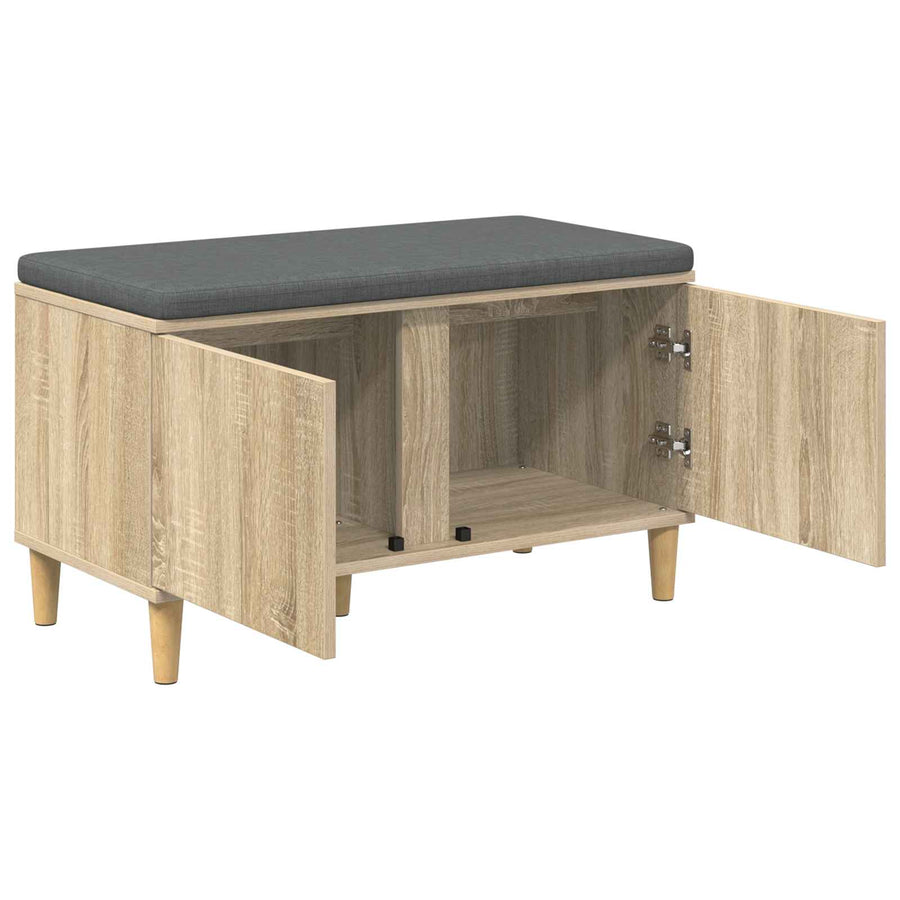 Halbank met kussen met opslag Sonoma Eiken 60 x 38 x 46 cm