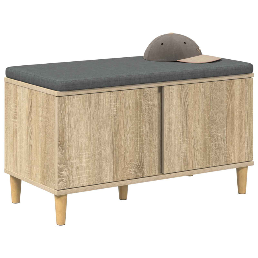 Halbank met kussen met opslag Sonoma Eiken 60 x 38 x 46 cm