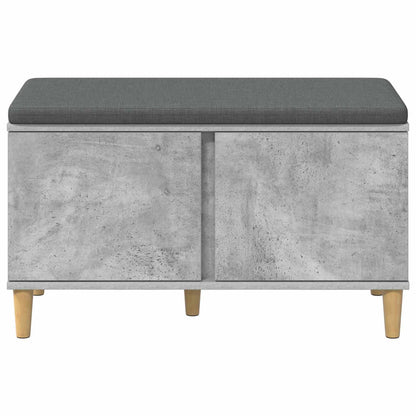 Halbank met kussen met opslag Beton Grijs 60 x 38 x 46 cm