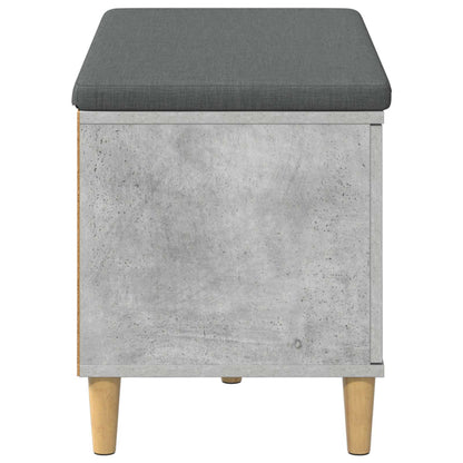 Halbank met kussen met opslag Beton Grijs 60 x 38 x 46 cm