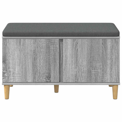 Halbank met kussen met opslag Grijs Sonoma 60 x 38 x 46 cm